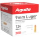 Aguila Ammunition 9mm Luger 124 Grain Full Metal Jacket, Brass Case, Pistol Ammo, 1115 ft/s, 300 Rounds, 1E092108
