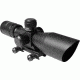 AIM Sports Inc 2.5-10x40 Dual Illuminated Rifle Scope w/Cut Sunshade/Rangefinder Reticle/Picatinny Mount JTSDR251040G-N