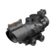 AIM Sports Inc 4X32 Tri Illuminated Scope w/Fiber Optic Sight Arrow Reticle, Black, JTCSFO432G