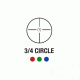 Illuminated Red/ Green/ Blue 3/4 Circle