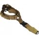 AIM Sports Inc One Point Bungee Sling/Steel Clip/Sleeve Heavy Duty, Tan, Medium, AOPS01T