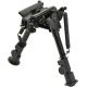 Aimtech Adjustable Heavy Duty Stud Mount Bipod, Lever Locking Pivot, Black, 6-9in AFA-10855