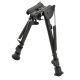 Aimtech Stud Mount 9-13 in Adjustable Lever Locking Pivot Notched Leg Bipod, Heavy Duty, Black, AFA-10756