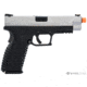 Air Venturi Springfield Armory Licensed XDM Gas Blowback Airsoft Training Pistol, 4.5 Duty, 2-Tone, Black/Silver, SA-XDM45GBB6-SB