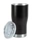 AiriA Wanderer Stainless Steel Tumbler Travel Mug w/ Spill Proof Lid, Black / Stainless Steel, 20 oz, 0024