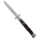 Akc AKC 11" Italian Stiletto Swinguard Automatic Ebony 5" Damascus Bayo, Black, Stainless Steel, adult, BHQ-227747