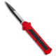 Akc AKC F-16 D/A Bayonet OTF Automatic Knife Red 3.3" Two Tone, Red, 440, adult, BHQ-112762