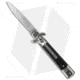 AKC Leverletto 7.5 Italian Automatic Folding Knife, 3.25in, Stainless Steel, Spear Point Blade, Wood, Black Handle, Satin Serr, Black/Steel, 7.75 inch, BHQ-50870