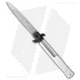 AKC Leverletto 9 Italian Automatic Folding Knife, 4.00in, Stainless Steel, Bayonet Blade, Aluminum, Silver Handle, Flat, Silver/Gray, 9.00 inch, BHQ-50857