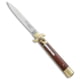 AKC Leverletto 9 Italian Automatic Folding Knife, 4.00in, Stainless Steel, Spear Point Blade, Cocobolo, Wood Handle, Brass/Cocobolo, Wood/Steel, 9.00 inch, BHQ-50879