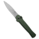 AKC X-Treme Ace1 Side Opener Automatic Folding Knife, 3.71in, AUS-8, Dagger Blade, Aluminum, Green Handle, Green/Gray, 8.63 inch, BHQ-189090