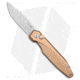 AKC X-Treme Dandy Automatic Folding Knife, 3.25in, D2, Drop Point Blade, Aluminum, Tan Handle, Stonewash, Tan/Gray, 7.85 inch, BHQ-176851
