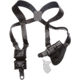 Aker Leather Model 201 Comfort-Flex Revolver Shoulder Holster, Left, Smith &amp; Wesson J-Frame Revolver, Plain, Black, H201BPL-REVSM