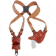 USED Aker Leather Comfort-Flex Revolver Shoulder Holster, Smith &amp; Wesson J-Frame Revolver, Right Hand, Plain, Tan, H201TPR-REVLG, EDEMO1