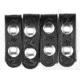 Aker Leather 531 Double Snap 3/4inch Wide Belt Keepers, Chrome Snap, 4 PK, Basketweave, Black, A531-BW-4PK-CH