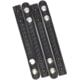 Aker Leather 531 Double Snap 3/4inch Wide Belt Keepers, Chrome Snap, 4 PK, Basketweave, Black, A531-BW-4PK-CH
