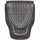 Aker Leather Model 508 Handcuff Case, Small, Hidden Snap, Basketweave, Black, A508-BW-HS
