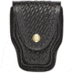 Aker Leather Model 508 Handcuff Case, Small, Brass Snap, Basketweave, Black, A508-BW-BR