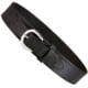 Aker Leather Model B06 2.25inch Leather Lined River Belts, 48 in, Chrome Buckle, Plain, Black, B06-BP-48-CH