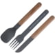 Akinod 12H34 Magnetic Cutlery Set, Dark gray titanium finish 2Cr14 stainless construc, A01T00001