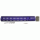 ALG Defense 15in Ergonomic Modular Railed Handguard - V3, Purple, 15in 05-323P