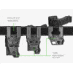Alien Gear Holsters Mid Ride Rapid Force Belt Slide Expansion w/ Standard Strap Standard Buckle w/Bag Packaging, Matte Black, RBS-M-BK-S-LK-B