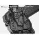 Alien Gear Holsters Rapid Force Duty Holster Light Bearing Level II Shell, Glock 19, Left, Matte, w/o QDS, Black, 00193858208190
