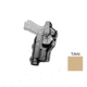Alien Gear Holsters Rapid Force Duty Holster Light Bearing Level II Shell, Glock 19, Left, Matte, w/o QDS, Tan, 00193858208497