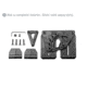 Alien Gear Holsters Rapid Force Duty Holster MOLLE Attachment with QDS, Right, Black, RFX-M-RH-BK-QD1-D
