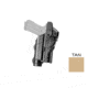 Alien Gear Holsters Rapid Force Duty Holster Light Bearing Level II Shell, Glock 17, Left, Basket Weave, w/o QDS, Tan, 00193858206691