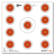 Allen Ez Aim 11 Spot Target 13-Pack, White/Orange, 12X12, 15245