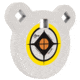 Allen EZ Aim 4-inch Hardrock AR500 Steel Gong Shooting Target, .50in Thickness, White/Yellow/Black, 15596
