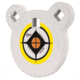 Allen EZ Aim 4-inch Hardrock AR500 Steel Gong Shooting Target, .50in Thickness, White/Yellow/Black, 15596