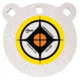 Allen EZ Aim 6-inch Hardrock AR500 Steel Gong Shooting Target, .50in Thickness, White/Yellow/Black, 15597