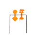 Allen EZ-Aim Shooting Gallery Rabbit-Hog And Circle-Diamond Self-Healing Spinner Target, Orange, 15467