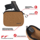 Allen Neoprene Pistol Pouch, Compact Handguns up to 7in, FDE, 3636