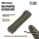 Allen Vanish Multipurpose Polypropelene Outdoor Rope w/ Solid Core Weave, 50-Foot 1/4in, 60-600-Pounds Load, Camo, 5909