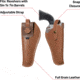 Allen Red Mesa Leather Revolver Holster, Ambidextrous, Brown, Size 05, 4495