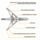 Allen Stryke Vapor Rear Deploying 2 Blade Broadhead, 100-Grain, 3-Pack, 14786
