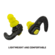 Allen ULTRX Shift Adjustable Protection Ear Plugs, Gray/Yellow, 4103