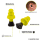 Allen ULTRX Silicone Ear Plugs, 5-Pairs, Yellow, 4122