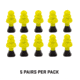 Allen ULTRX Silicone Ear Plugs, 5-Pairs, Yellow, 4122