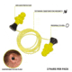 Allen ULTRX Tethered Silicone Ear Plugs, 3-Pairs, Yellow, 4118
