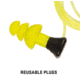 Allen ULTRX Tethered Silicone Ear Plugs, 3-Pairs, Yellow, 4118