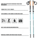 Alpha Aluminum Trekking Poles 1Pr, Glacier Melt, 1410045
