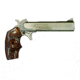 American Derringer Model-6 Pistol, .22 Winchester Magnum Rimfire, 6in barrel, stainless steel frame, rosewood, walnut, black grip, 2-barrel, blade front, 2 round magazine, ADM6-.22 WR MGR-6-1-FRRMPG