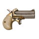 American Derringer M-1-Texas-Commemorative Pistol, .45 Colt, 3in barrel, brass frame, stag horn grip, 2-barrel, blade front, 2 round magazine, AD-M-1 TC-.45C-3-1-FRRMPG
