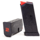 Amend2 A2-42 Pistol Magazine, Glock 42, .380 Auto, 6 Round, Black, 1 Pack, Polymer, A2GLOCK42BLK-6RD