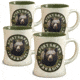 American Expedition Diner Mugs, Set of 4, Black Bear 4012080