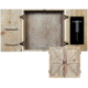 American Legend Barnwood Dartboard Cabinet, Wood grain, AL6000W